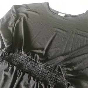 Lularoe Evelyn Smocked Waist Maxi Dress in Black - XL